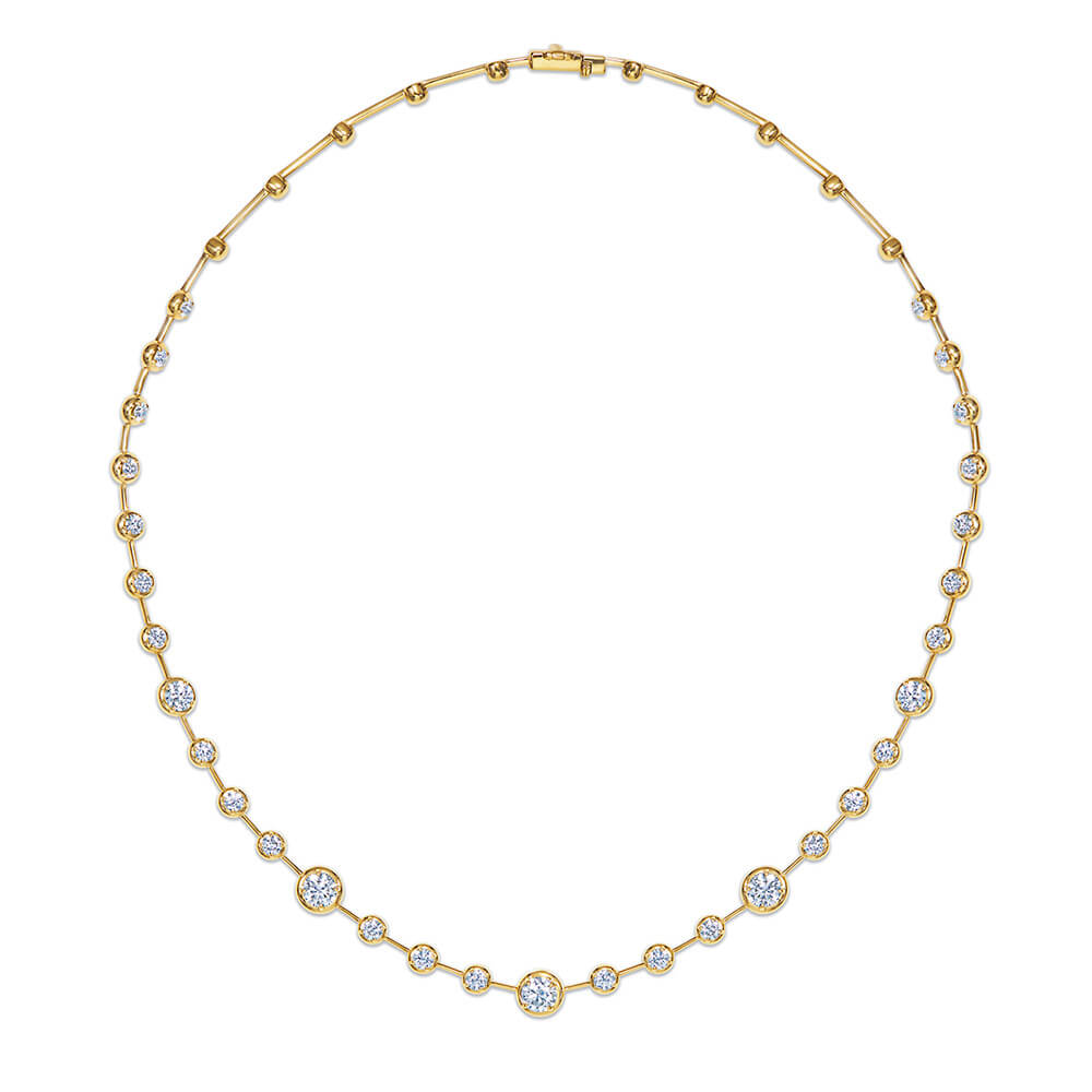 Kwiat 18K yellow gold Starry Night Bezel Diamond Choker