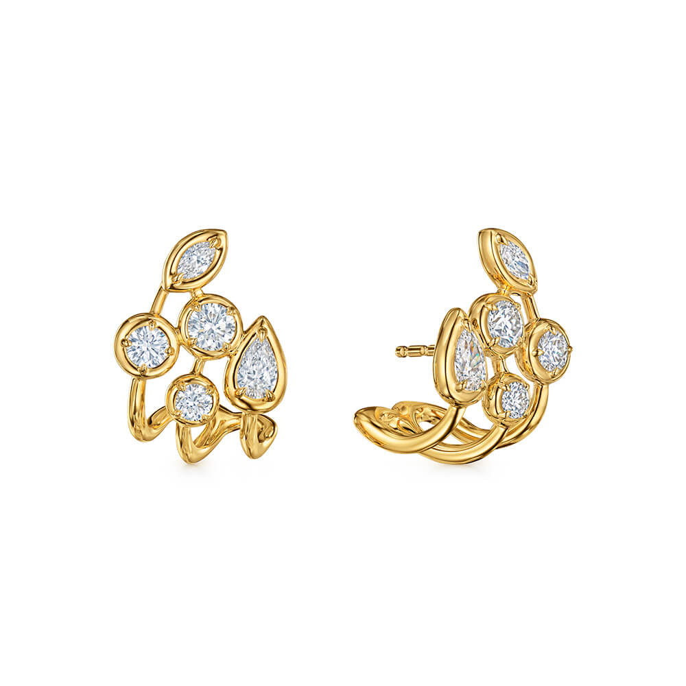 Kwiat 18K yellow gold Starry Night Bezel Diamond Earrings