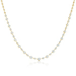 Kwiat 18K yellow gold starry night necklace with alternating diamonds