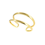 18K gold open cuff bracelet from the LPL Signature Collection designed by Laura Pearce