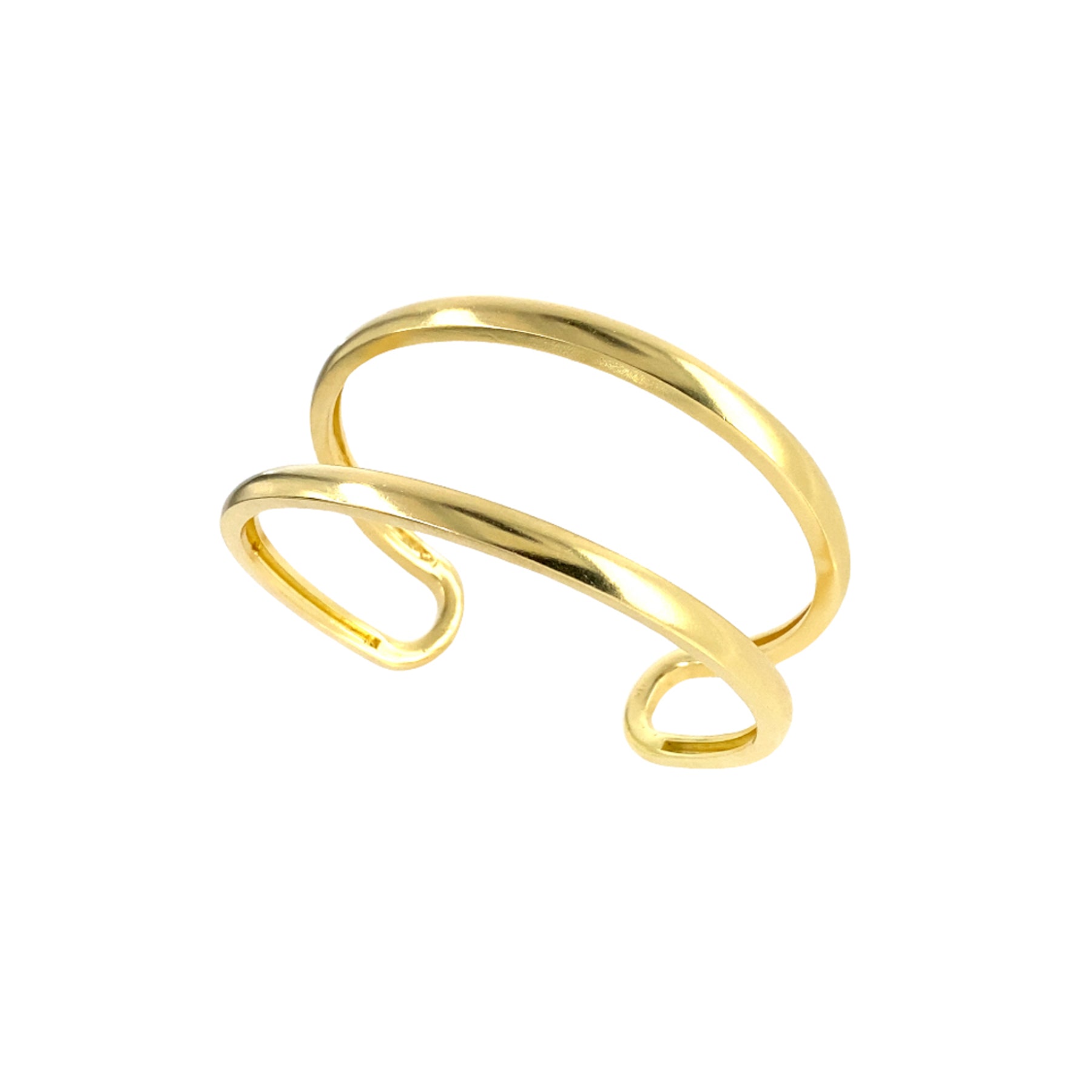 18K gold open cuff bracelet from the LPL Signature Collection designed by Laura Pearce