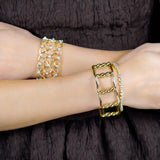 18K Yellow Gold Twist Link Bracelet