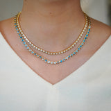 14k Yellow Gold Aquamarine Choker