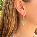 Light Aqua "God with Horse" Earring Charms