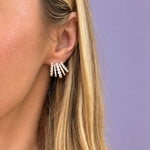 Kwiat 18K yellow gold Lyric Five Row Huggie Earrings with Diamonds