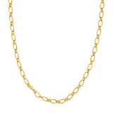 14K Yellow Gold Oval Link Necklace