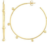 Midas large bead hoops 14K gold 1.6 inch