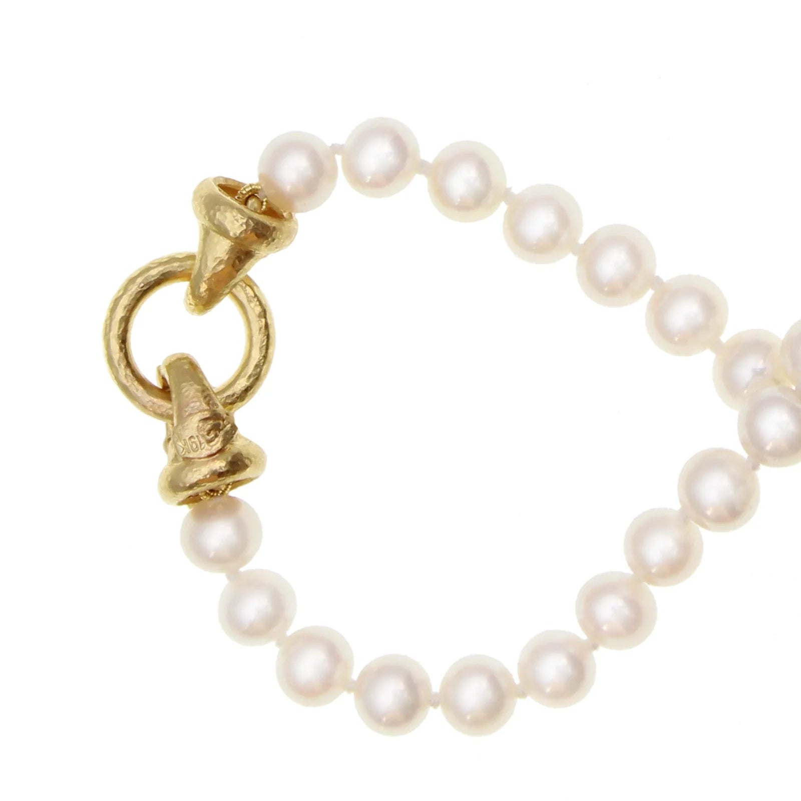 Elizabeth Locke Pearl necklace with Serena  clasp