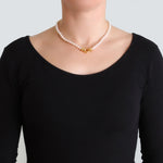 Elizabeth Locke Pearl necklace with Serena  clasp