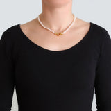 Elizabeth Locke Pearl necklace with Serena  clasp