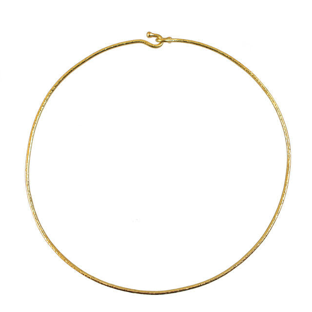 Elizabeth Locke 19K Yellow Gold Wire Necklace