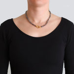 Elizabeth Locke Labradorite Bead Necklace in 19k Yellow Gold