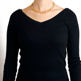 Elizabeth Locke 19K Yellow Gold Rimini Link Necklace