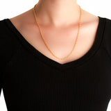 Elizabeth Locke 19K Yellow Gold Handmade Gold Chain Necklace
