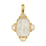 Elizabeth Locke 19K Yellow Gold Crystal 'Muse' Pendant
