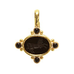 Elizabeth Locke Onyx Rearing Horse Pendant 
