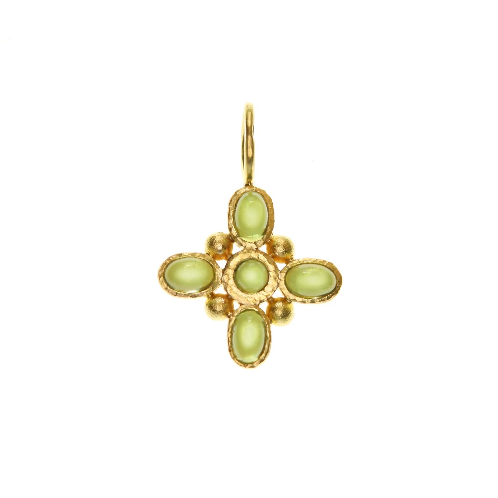 Elizabeth Locke Peridot Pendant with Jump Ring in 19k yellow gold