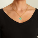 Elizabeth Locke Peridot Pendant with Jump Ring in 19k yellow gold