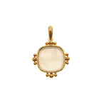 Elizabeth Locke Rock Crystal 'Flat Rearing Horse' Pendant in 19k yellow gold