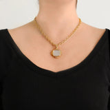 Rock Crystal 'Flat Rearing Horse' Pendant