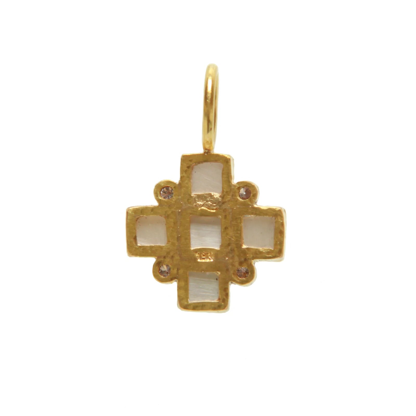 Elizabeth Locke Moonstone and Diamond Pendant in 19k yellow gold