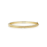 A sleek 18K yellow gold bracelet with a twisted design, featuring a clasp closure.