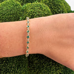 Penny Preville 18K Gold bracelet with emeralds 