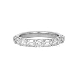 Alternating Round and Baguette Diamond Band Ring, 1.5 Carats