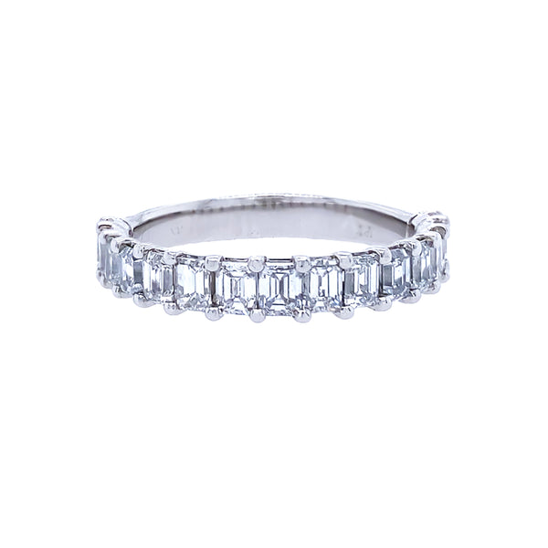 アクセサリー CDL Eternity Pierce Emerald Cut Diamond Half Eternity Band – Laura Pearce Ltd.