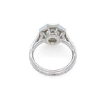 Back View of Round Diamond Engagement Ring with Onyx Detail