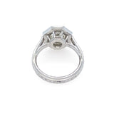 Back View of Round Diamond Engagement Ring with Onyx Detail