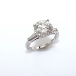 Platinum Round Brilliant Cut Diamond Ring
