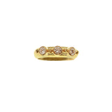Elizabeth Locke 19K Yellow Gold Diamond Station Stack Ring