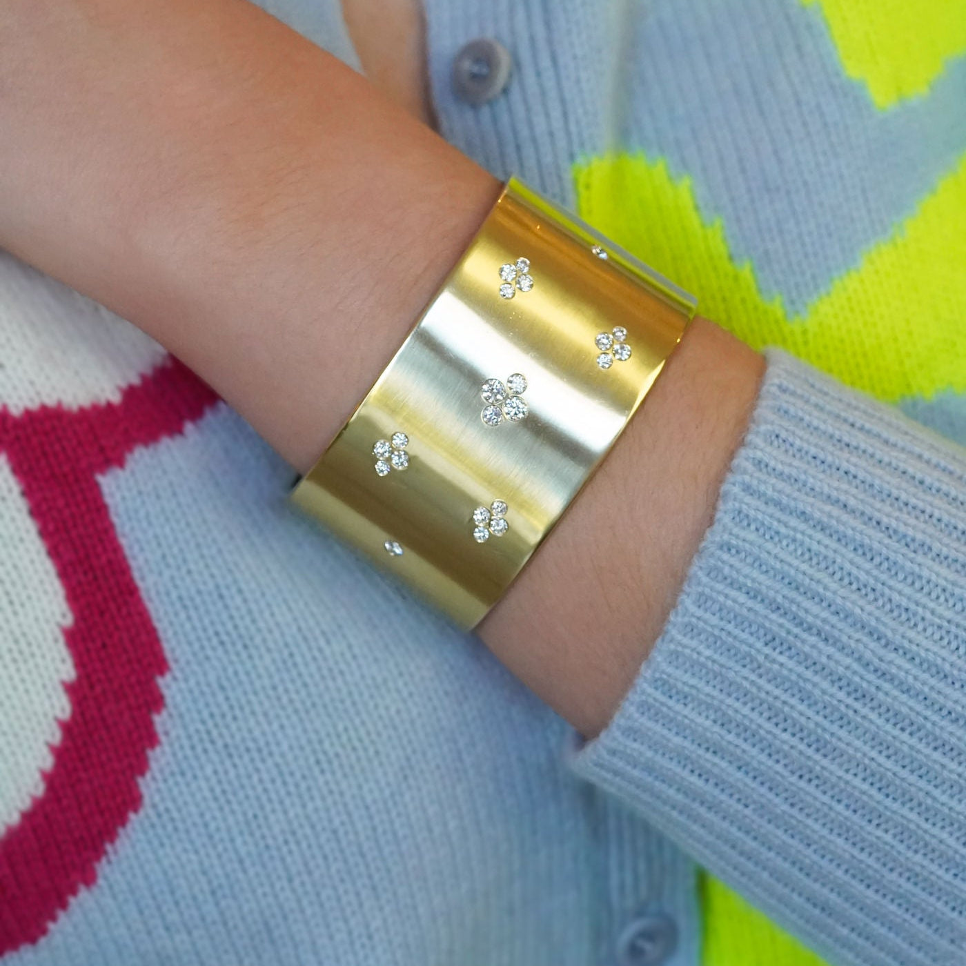 Sarah cuff bracelet on model