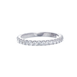 Shared prong set diamond eternity band 0.68 carat