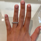Shared Prong Set Diamond Eternity Band, 3.8 Carats