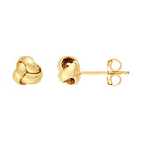 14K Yellow Gold Love Knot Earrings