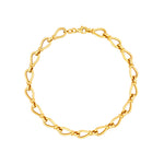 Gold chain Teardrop bracelet on a white background
