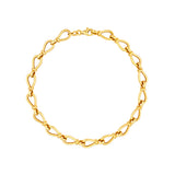 Gold chain Teardrop bracelet on a white background
