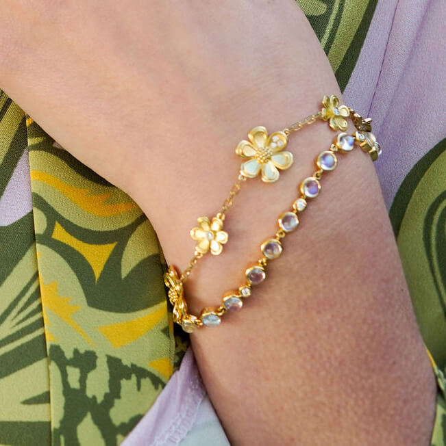 Temple St Clair bracelets on woman's wrist