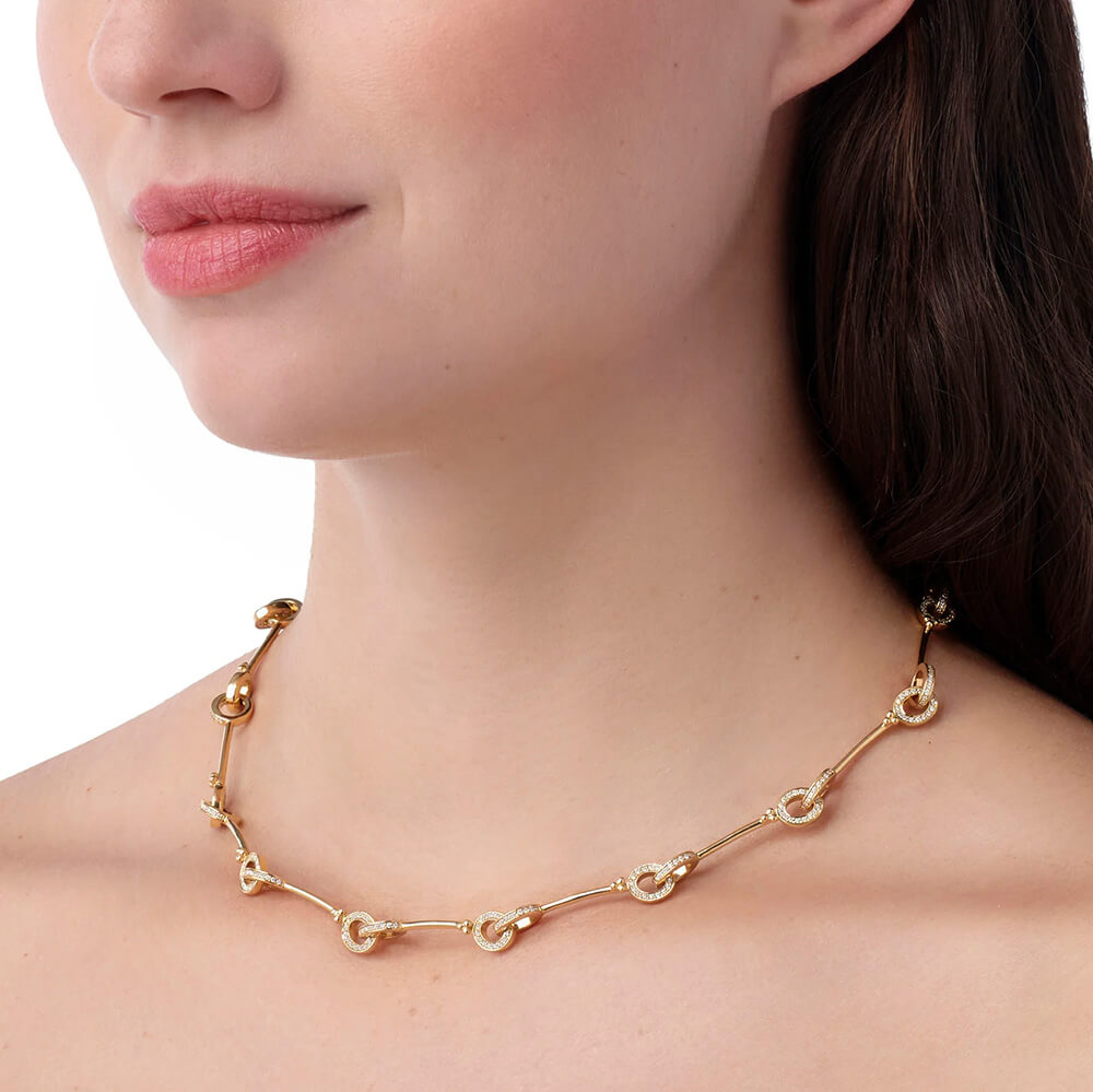 Temple St. Clair 18K yellow gold Orsina necklace with diamonds 