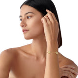 Woman wearing Temple St Clair Orbit bracelet