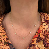 Twelve Station Diamond Necklace, 1.0 Carats