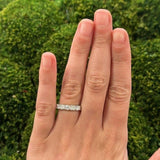 Platinum Diamond Alternating Baguette and Round Band