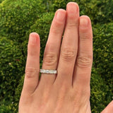 Alternating Round and Baguette Diamond Band Ring, 1.5 Carats