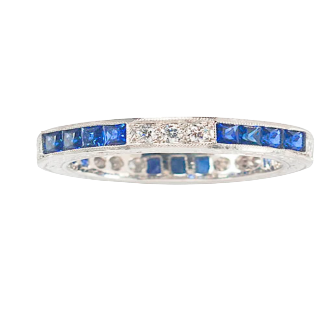 sapphire and diamond band