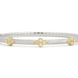 Jude Frances Mixed Metal Trio Bangle with Diamonds