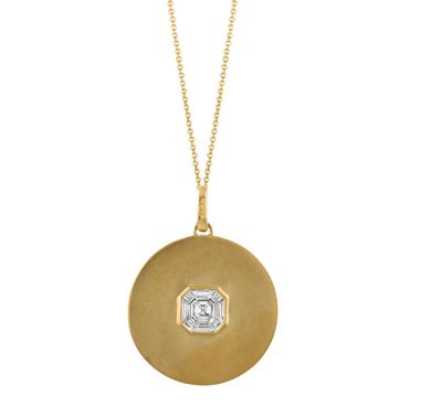 18K Yellow Gold and Diamond Pendant