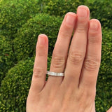 Platinum and Diamond Baguette Band