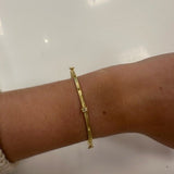 14K Yellow Gold Diamond Bangle